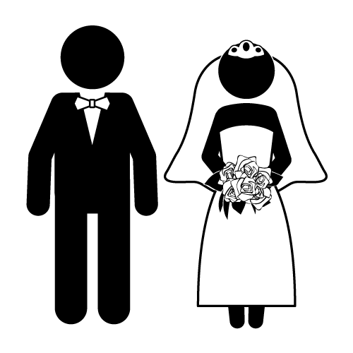 funny wedding clipart bride and groom - photo #12