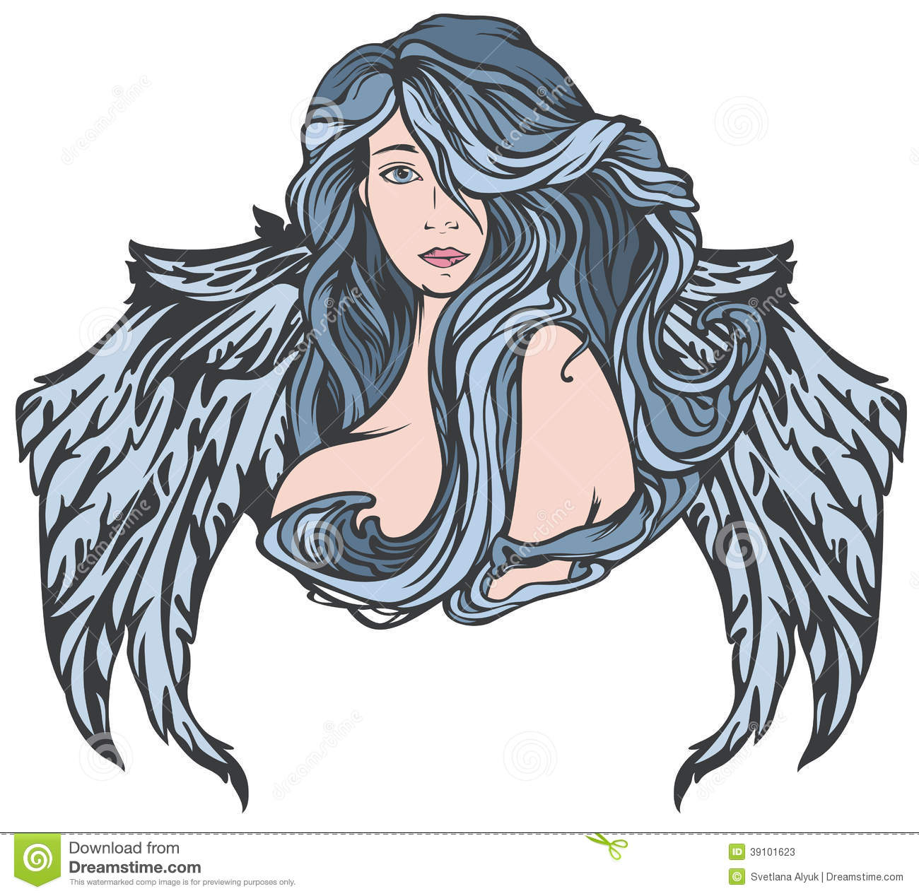 Girl Angel Vector