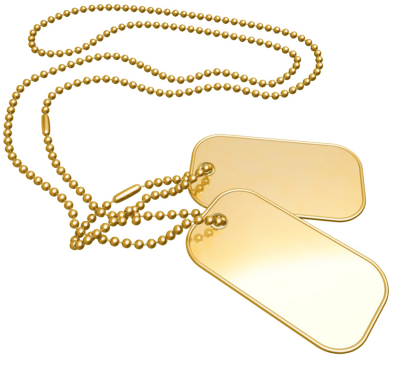 Gold Dog Tags Military