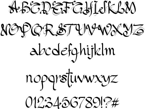 Gothic Style Lettering Fonts