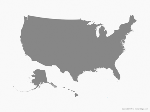 Graphic of United States America Map