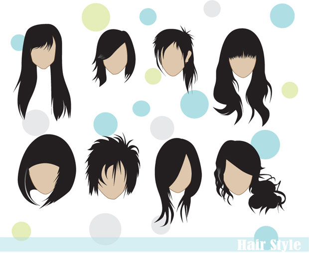 Hair Style Vector Graphic