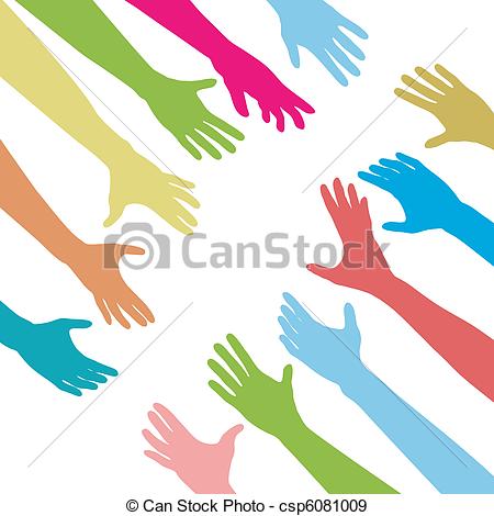 Hands Reaching Out Clip Art