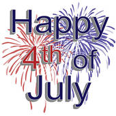 Happy 4th July Fireworks Clip Art