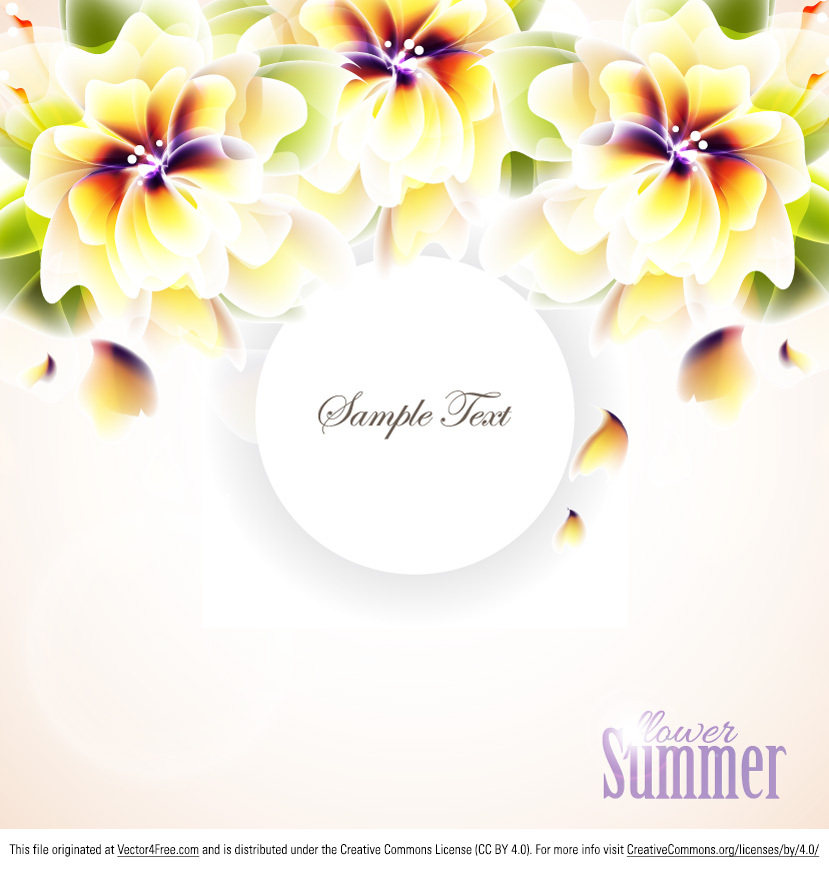 Hawaiian Tropical Flowers Vector