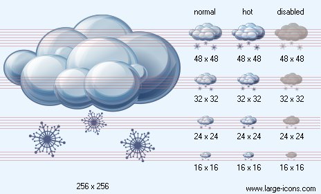 Heavy Snow Weather Icon