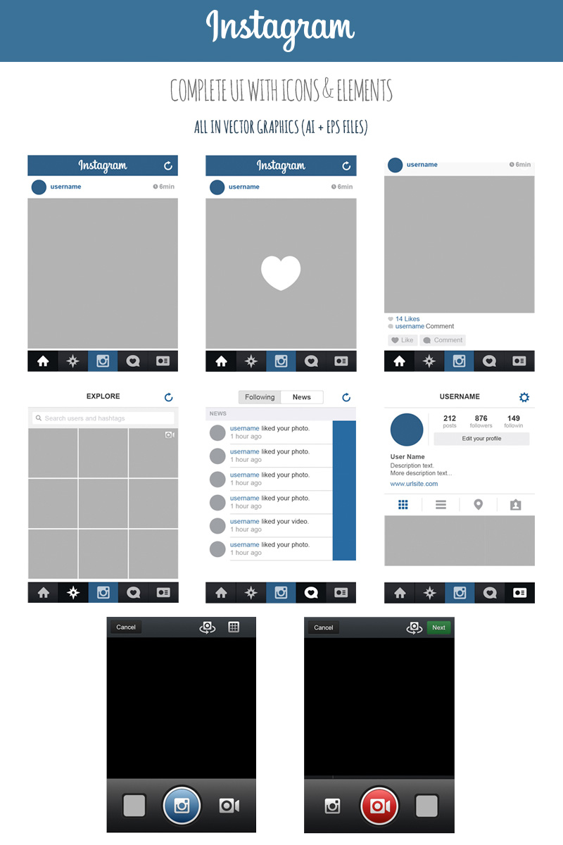 Instagram Vector Template