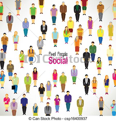 Large Group of People Clip Art Free