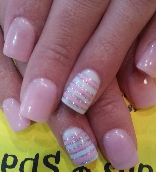 Light-Pink Nail Art Design