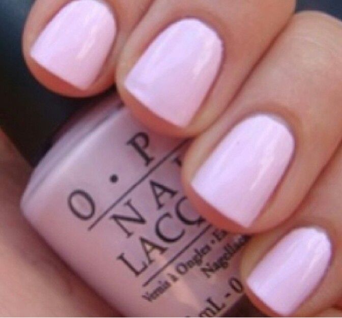 Light Pink Nails with Design