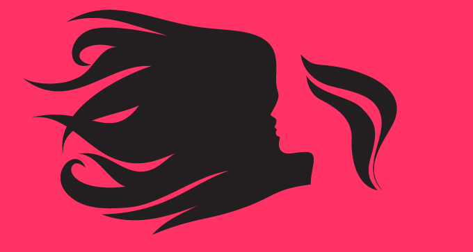 Long Hair Silhouette Vector