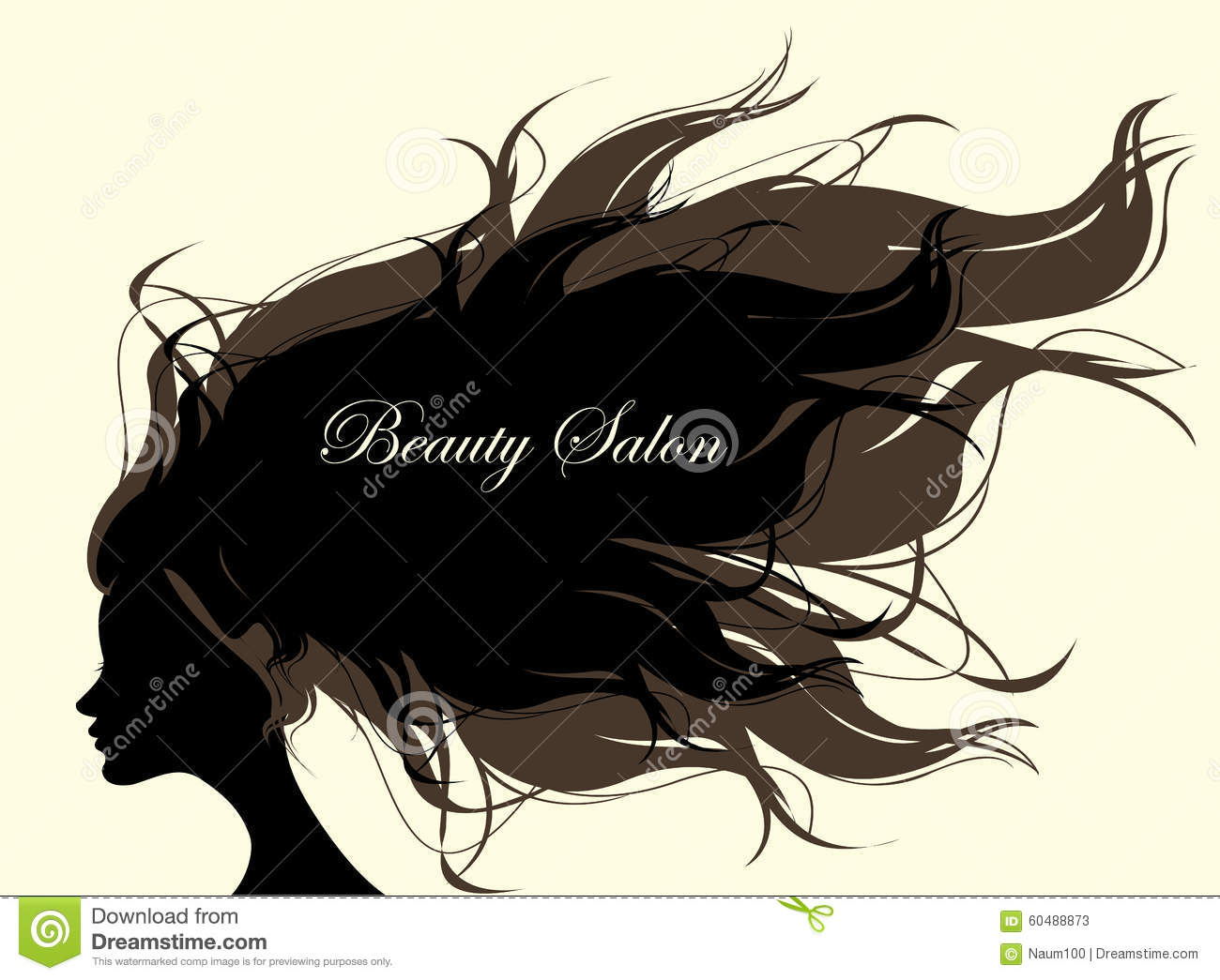 Long Hair Vector Illustration