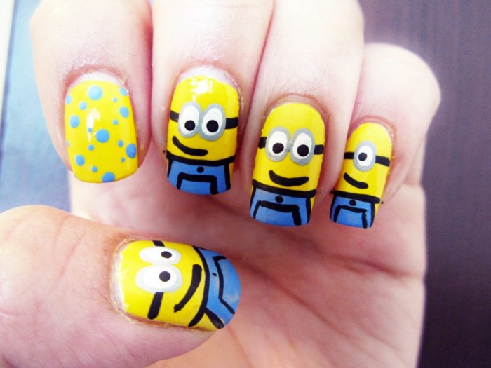 Minion Nail Art Designs