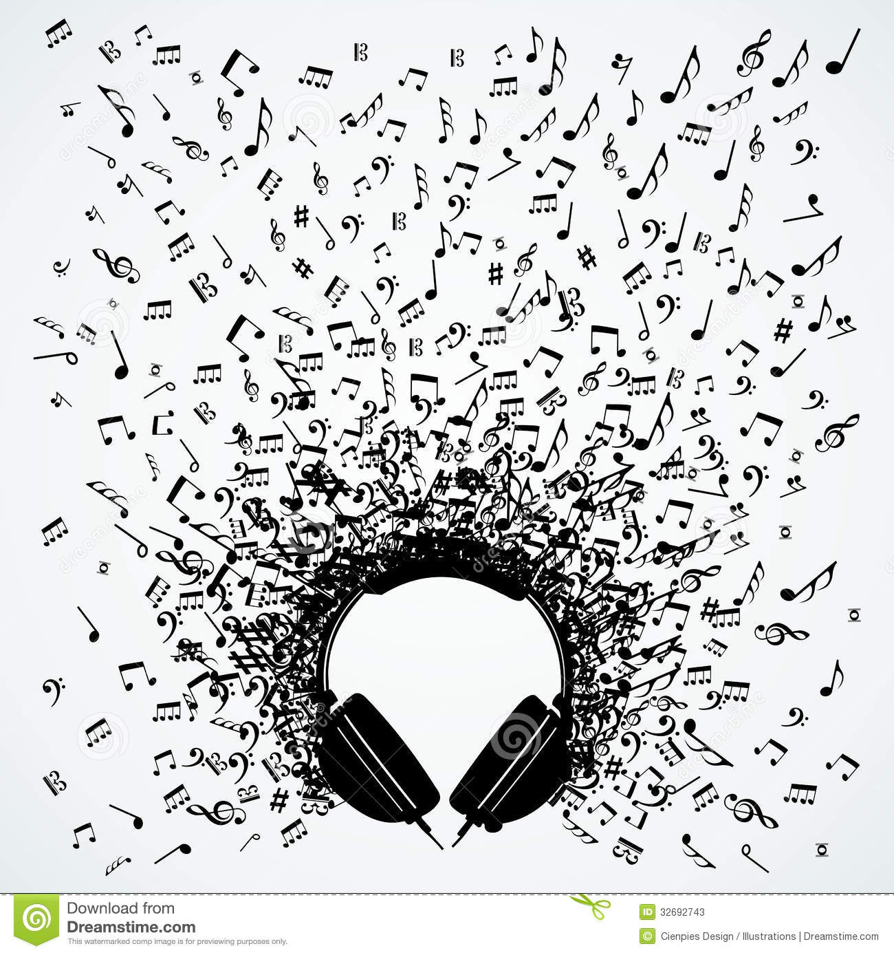 Music Notes Headphones