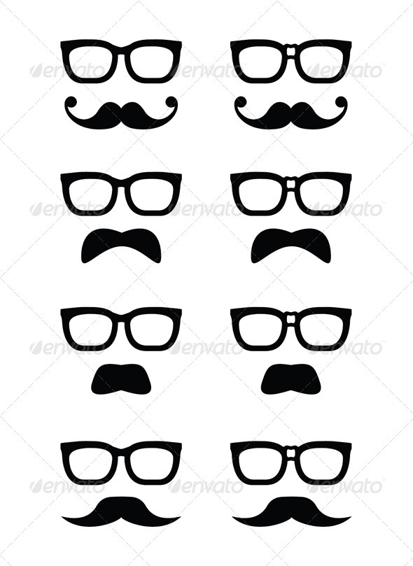 11 Geek Glasses Vector People Icons Images