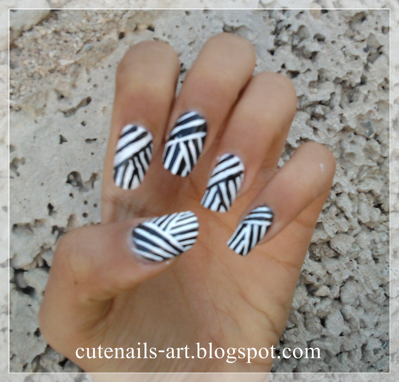 Nail Art Designs with Lines