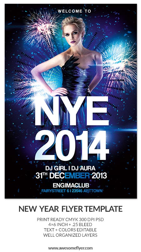 New Year's Eve Flyer Template New Year's Eve Flyer Template