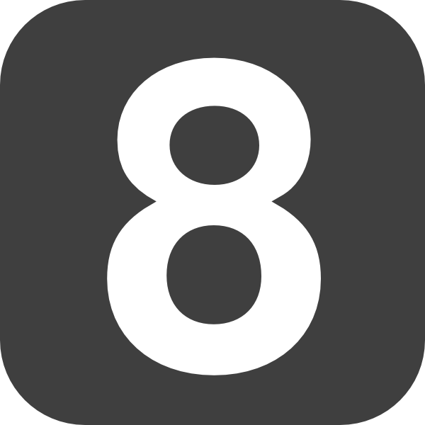 17 Blue Number 8 Icon Images