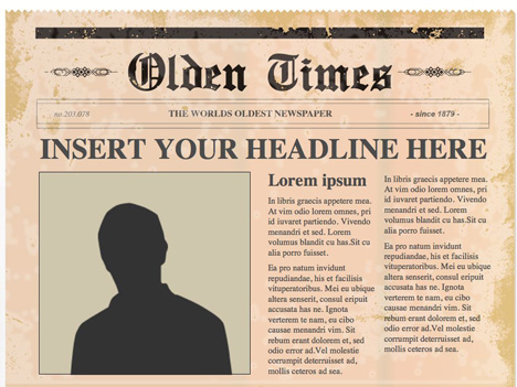 Old Newspaper Article Template