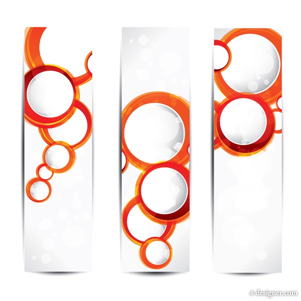 Orange Circle Banner Vector