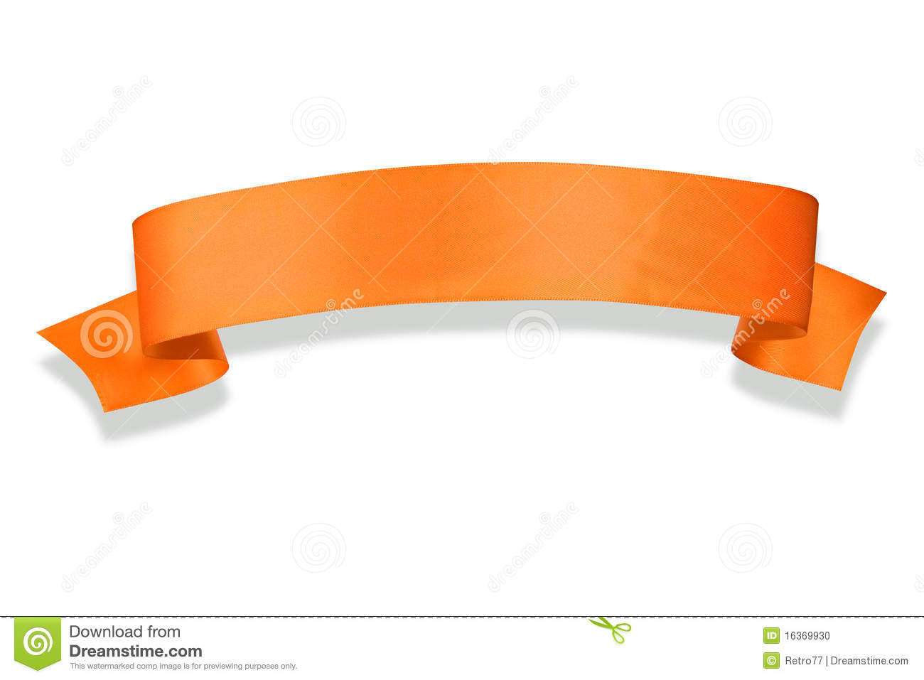 Orange Ribbon Banner