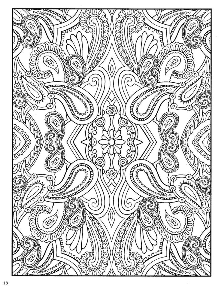 Paisley Designs Coloring Book Pages