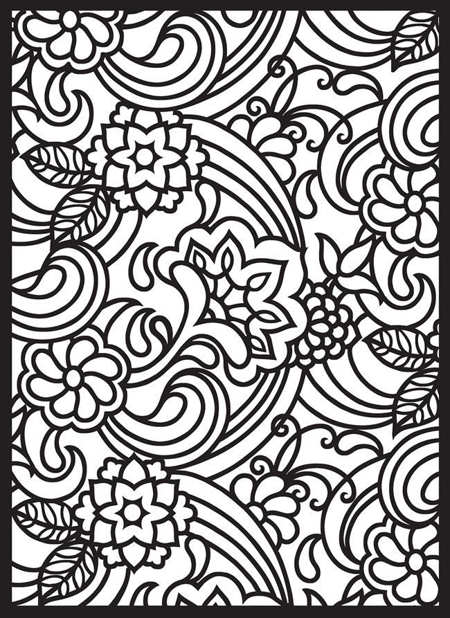 Paisley Pattern Coloring Pages