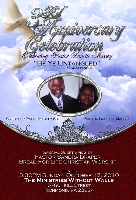 Pastor Anniversary Flyer Template