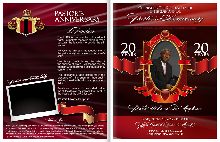 Pastor Anniversary Program Template