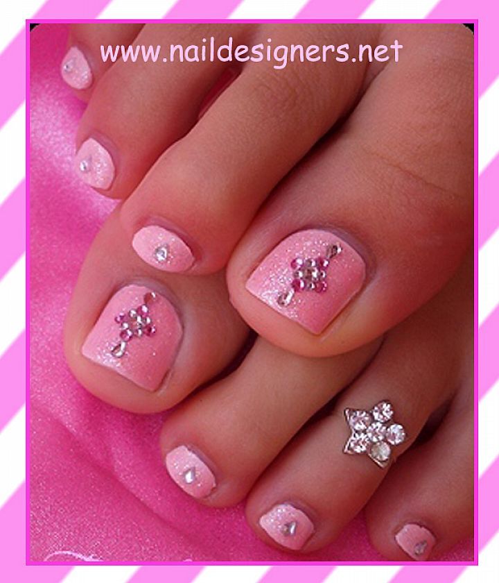 Pink Toe Nail Designs