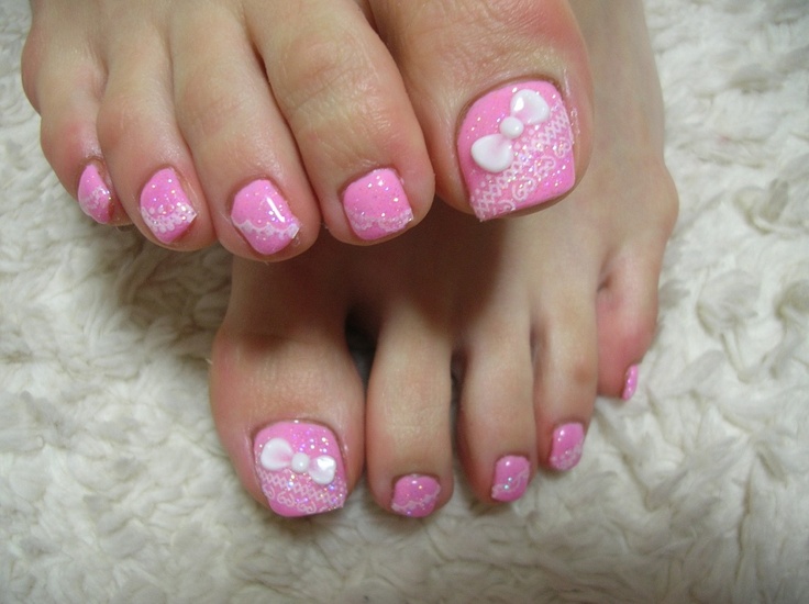 Pink Toenail Design Pink Toenail Design