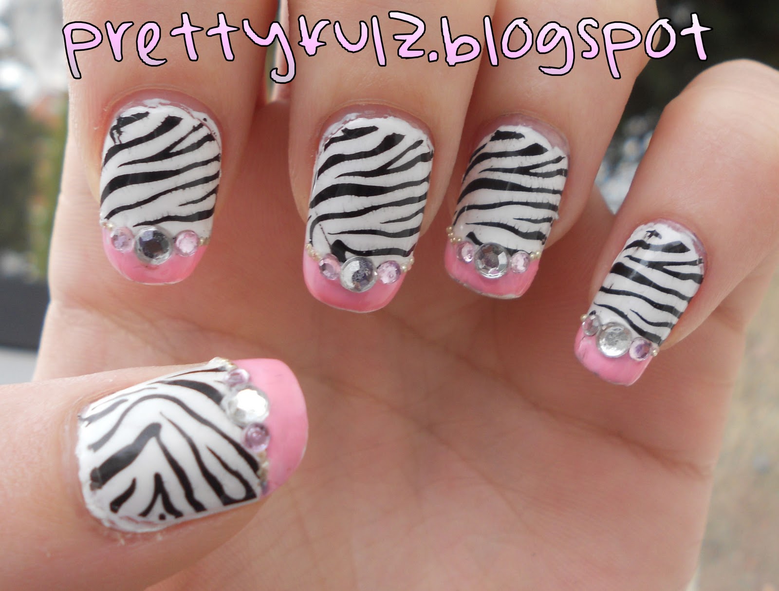 Pink Zebra Nail Designs