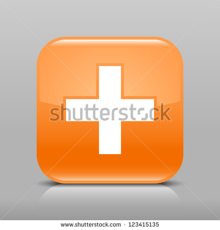 Plus Sign Logo Orange Square White Background Plus Sign Logo Orange Square White Background
