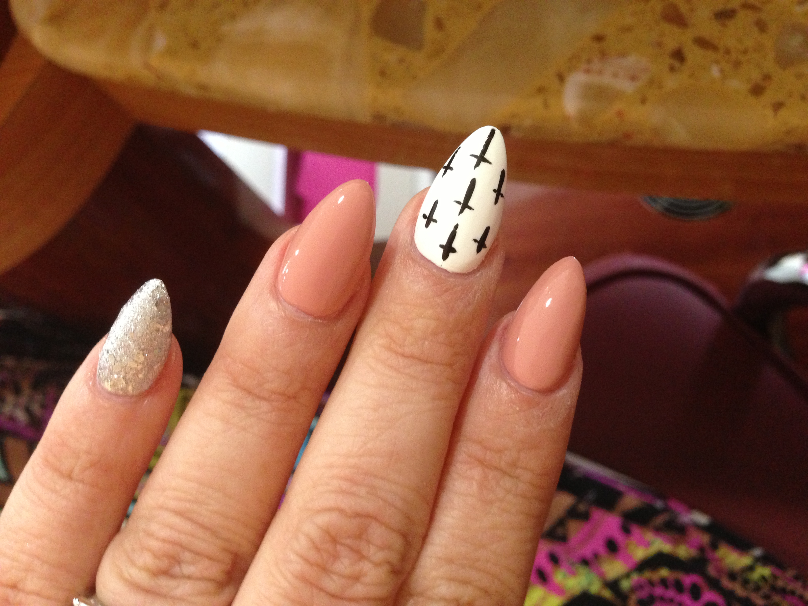 Pointed Acrylic Nail Designs