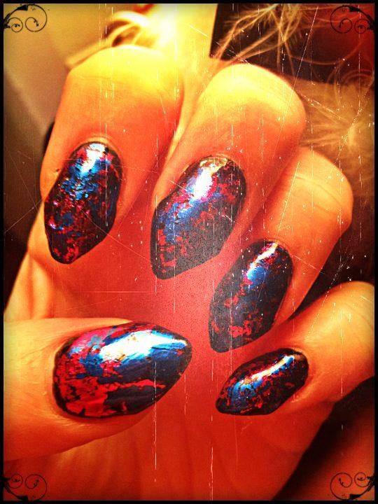 Pointed Nail Tips with Designs Pointed Nail Tips with Designs