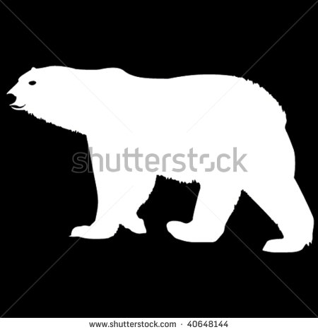 Polar Bear Silhouette Clip Art