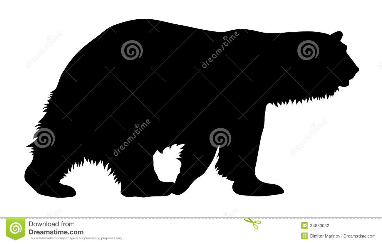 Polar Bear Silhouette Clip Art