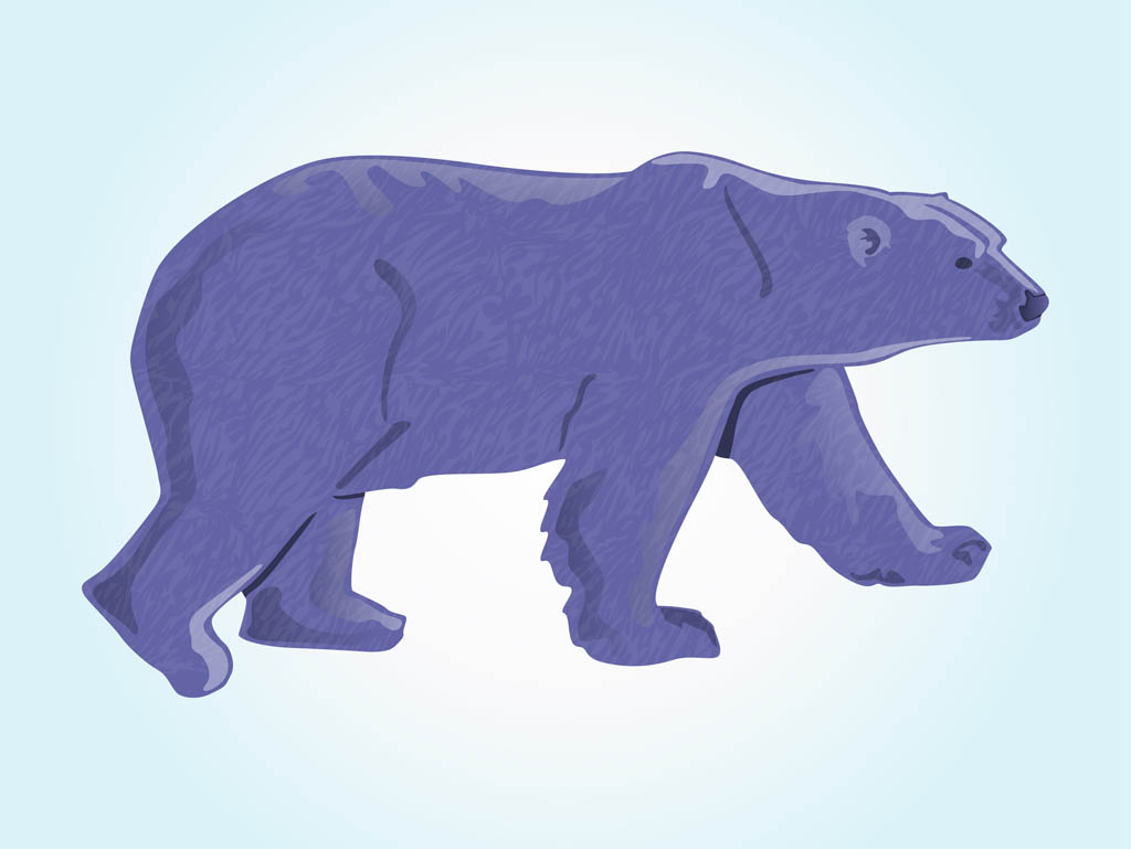 Polar Bear Silhouette Vector Free