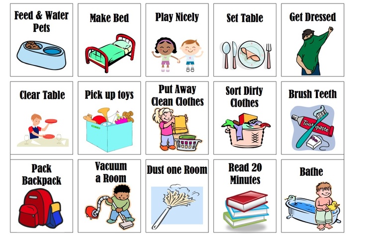 Printable Chore Chart Clip Art