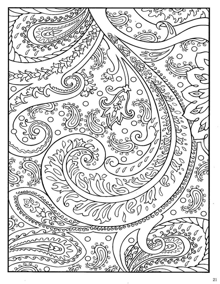 Printable Paisley Coloring Pages