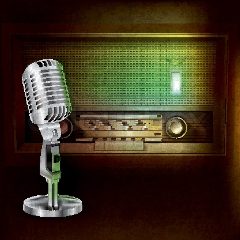 Radio Station Microphone Vector