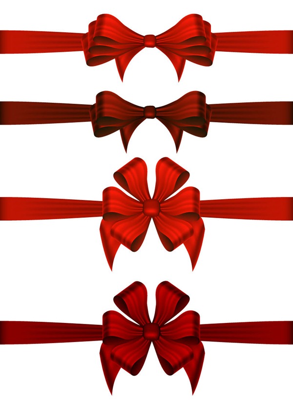 Red Ribbon Bow Vector