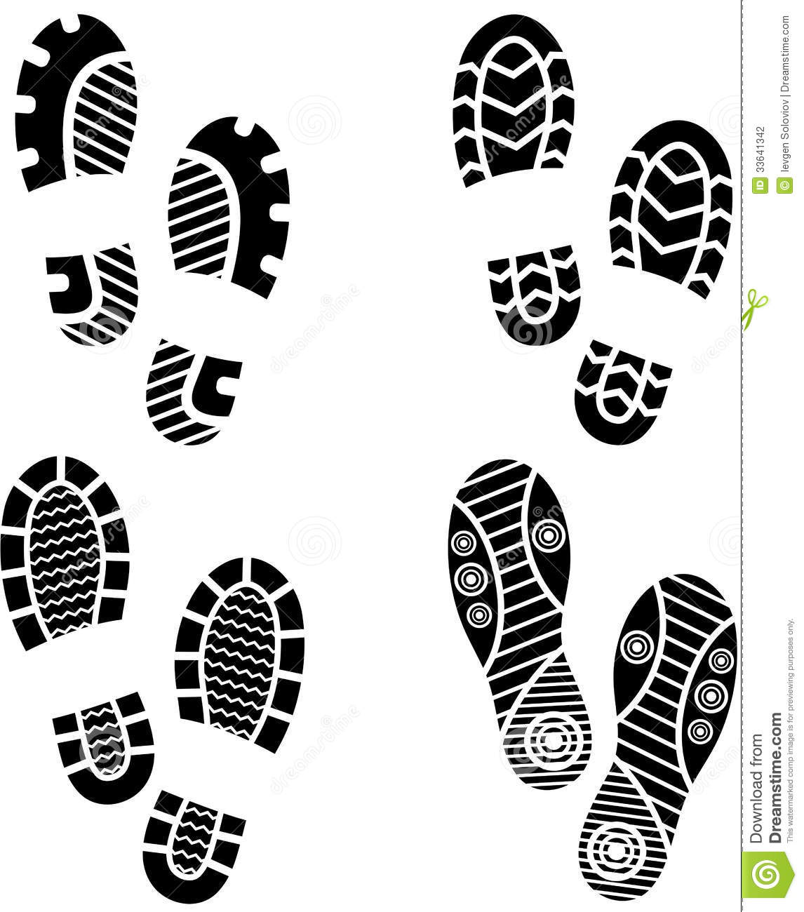 Running Shoe Print Silhouette