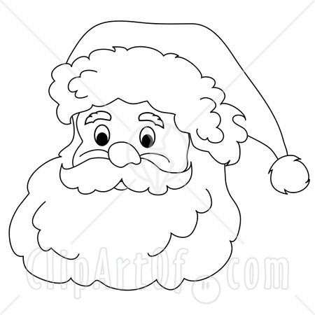 Santa Claus Face Coloring Page