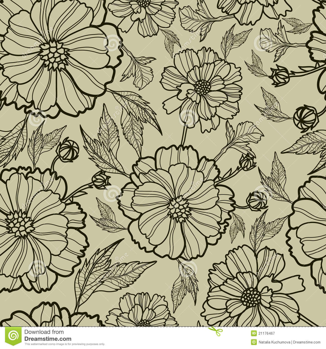 Seamless Floral Pattern Vector