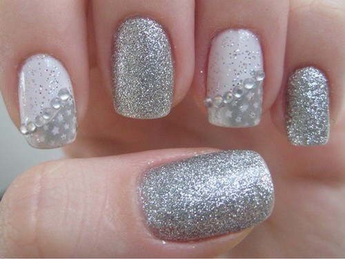 Silver Nail Art