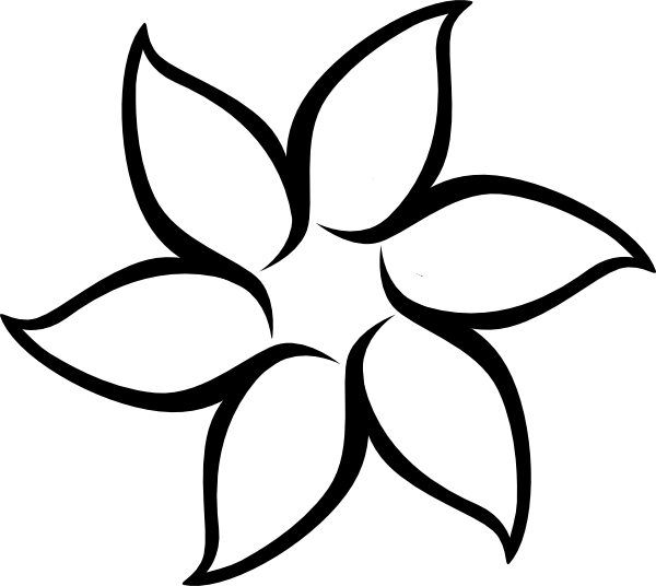 Simple Flowers Outlines Clip Art Simple Flowers Outlines Clip Art