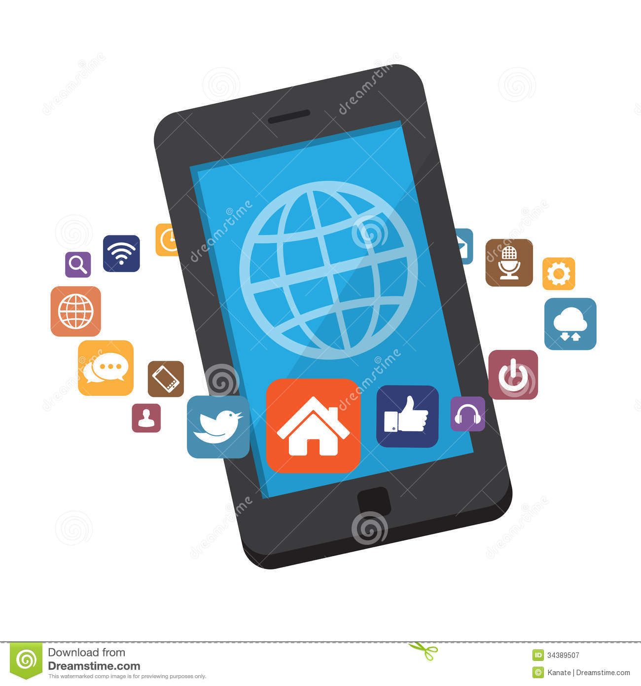 Smartphone Social Media Icon