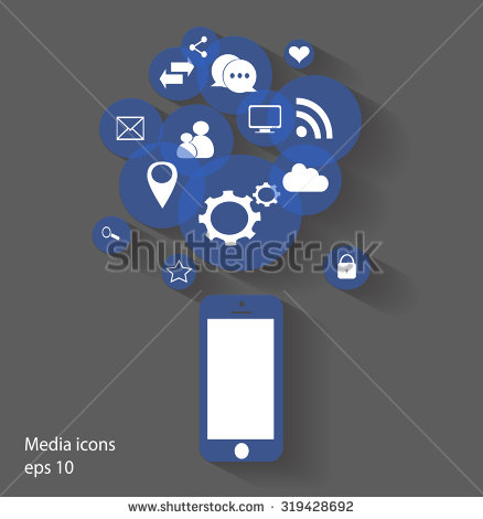 Social Media Icons Vector Flat