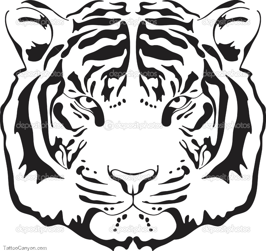 Tiger Head Silhouette